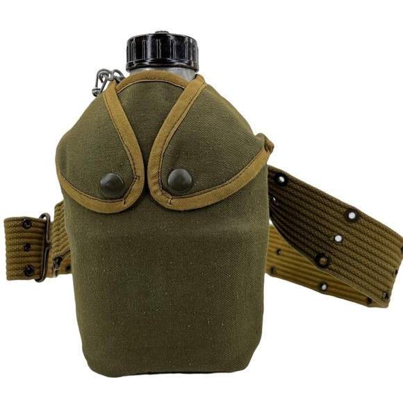 Vintage U.S. Military Henri Brun Clermont-FD Canteen and Gear Belt - Picture 3 of 15